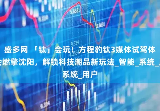 盛多网 「钛」会玩！方程豹钛3媒体试驾体验会燃擎沈阳，解锁科技潮品新玩法_智能_系统_用户