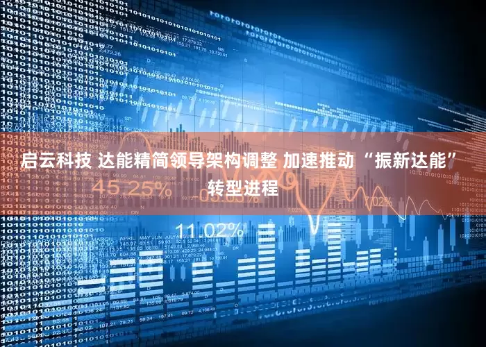 启云科技 达能精简领导架构调整 加速推动 “振新达能” 转型进程